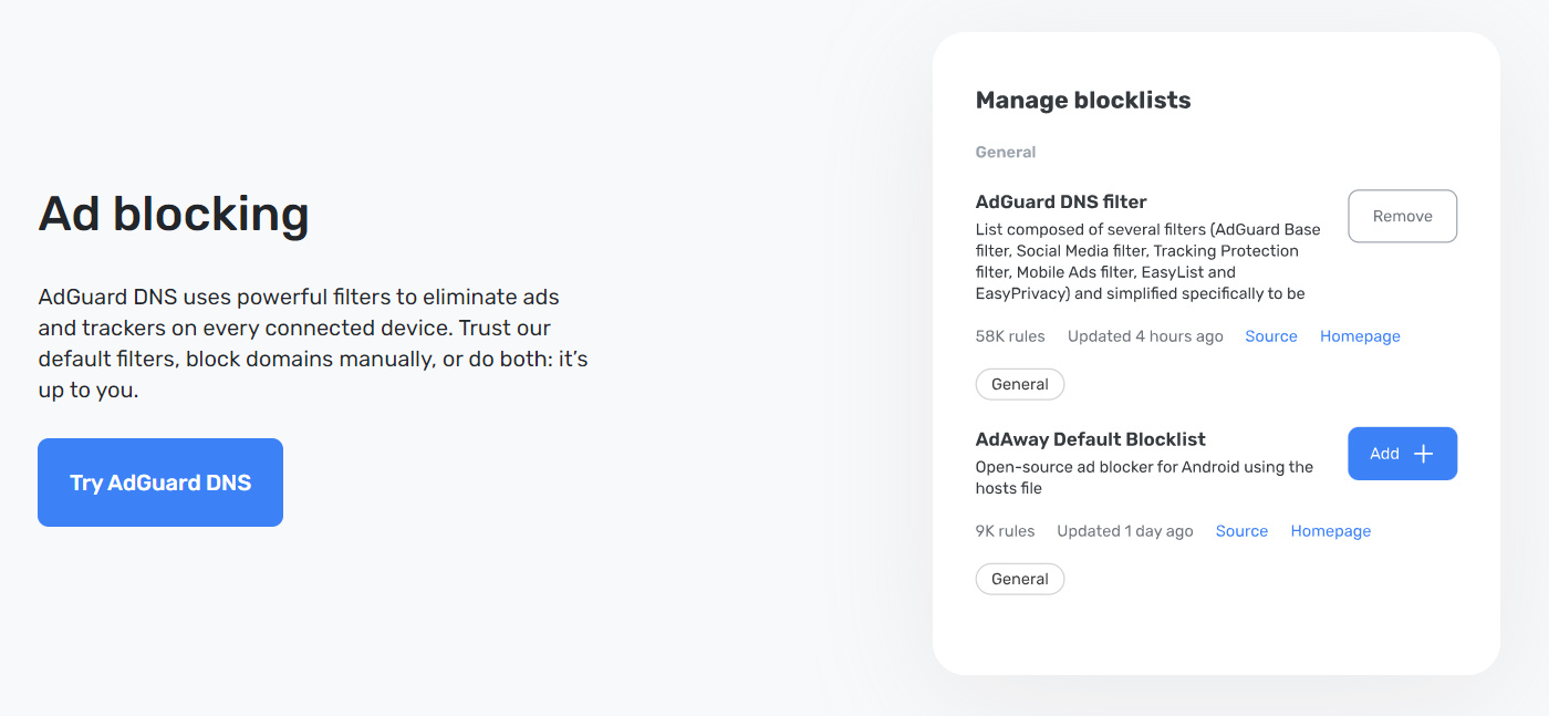 AdGuard DNS AdBlocking